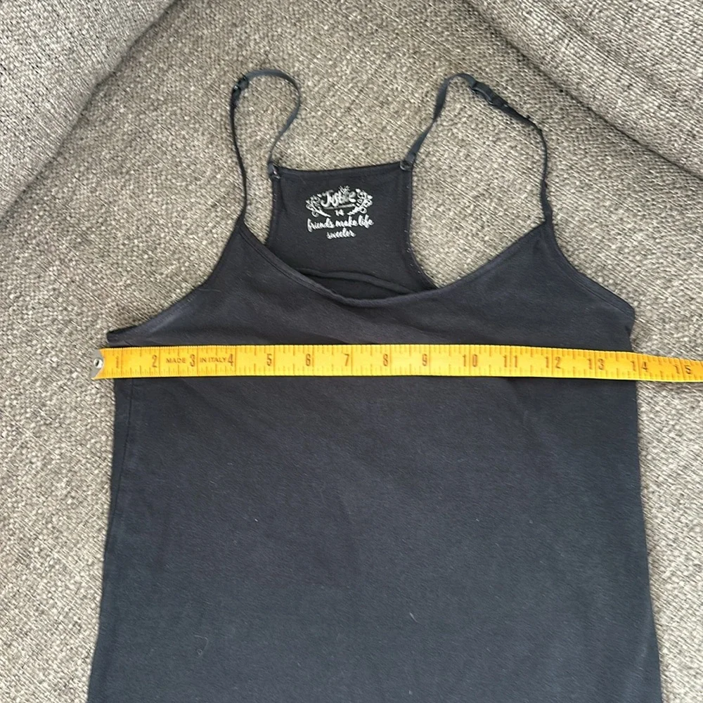 Justice Girls Black Cami Camisole Caged Strappy Racerback Tank Top Size 14